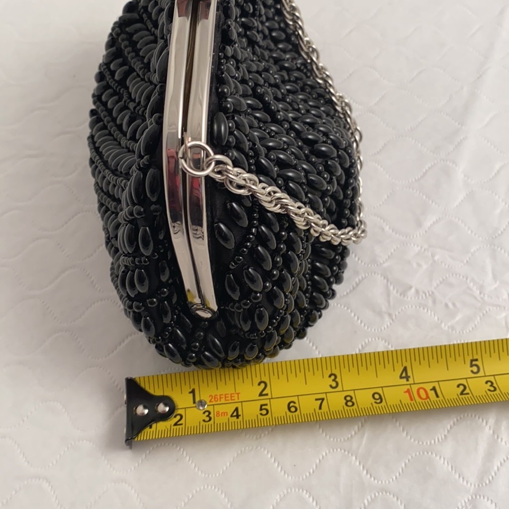 Ann Taylor black beaded evening bag/clutch - Picture 5 of 7
